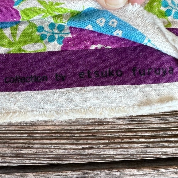 Echino Peck Linen Cotton Canvas Japanese Fabric 6.6 Yards Colorful Whimsical - Picture 12 of 12
